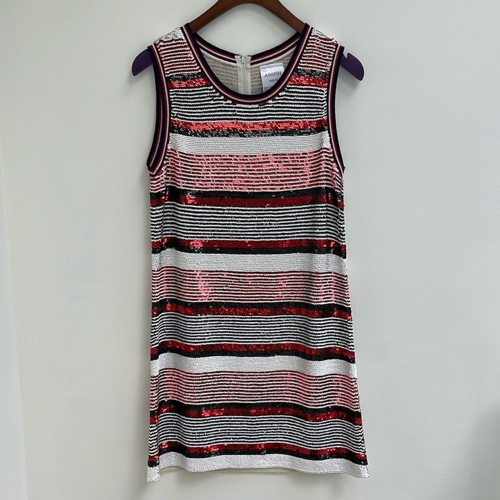 Striped sequin dress by ASHISH size XS NEW